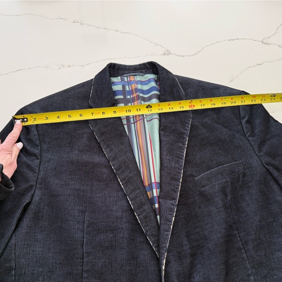 Robert Graham Navy Corduroy Men's Blazer, Size 48L - Picture 12 of 15